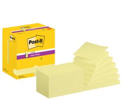Post-It  Karteczki Samoprzylepne Super Sticky Z-Notes Do Podajnika, 76X127Mm, 12X90 Kart., Żółty