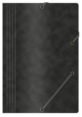 Office Products Teczka Z Gumką, Preszpan, A4, 390Gsm, 3-Skrz., Czarna 