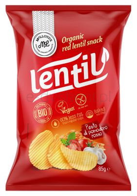 Mclloyds Lentil Chipsy Z Czerwonej Soczewicy O Smaku Pesto Rosso Bezgl. Bio 85 G