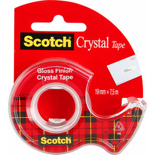 Taśma samoprzylepna Scotch® Crystal Clear, przezroczysta, na podajniku, 19mm x 7,5m