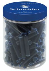 Schneider Naboje Do Piór  Plastikowy Słoik, 100 Szt., Niebieski 