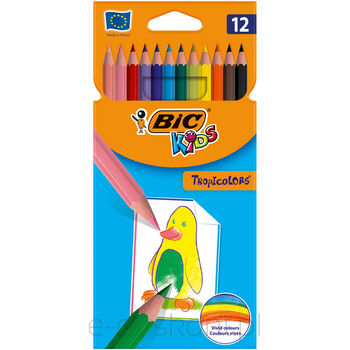 BIC Kids Tropicolors kredki ołówkowe opakowanie 12 sztuk