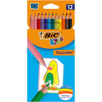 Bic kredki Kids Tropicolors ołówkowe opakowanie 12 sztuk