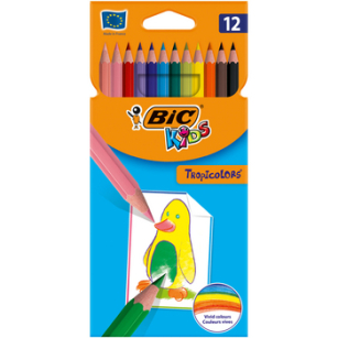 BIC Kids Tropicolors kredki ołówkowe opakowanie 12 sztuk