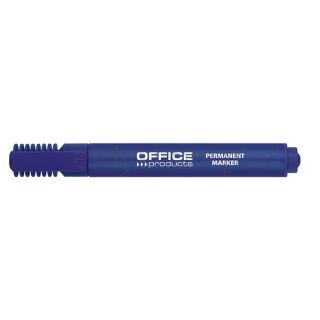 Office Products Marker permanentny ścięty, 1-5mm (linia), niebieski [BIURO]