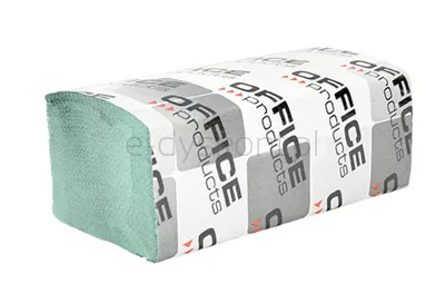 Ręczniki Składane Zz Makulaturowe Ekonomiczne Office Products, 1-Warstwowe, 4000 Listków, 20Szt., Zielone