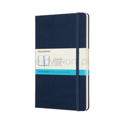 Notes MOLESKINE Classic L (13x21 cm) w kropki, twarda oprawa, sapphire blue, 240 stron, niebieski