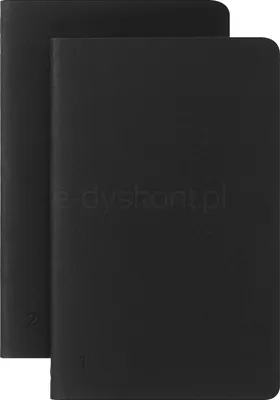 Zestaw 2 zeszytów Moleskine Smart Cahier, P, 9x14cm, w linie, czarny