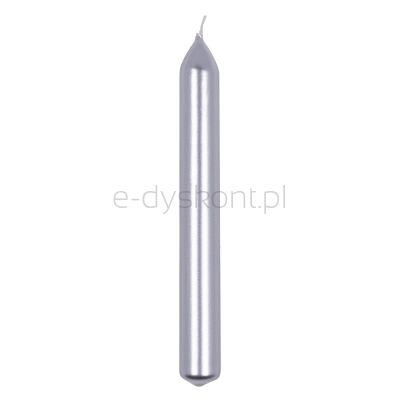 Donau HOME Świeca Stołowa Prosta Lakierowana, 20X170 Mm, 10 Szt., Srebrna