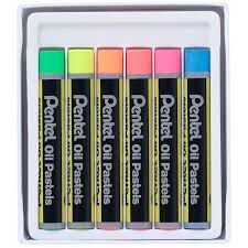 Pentel Pastele Olejne W 6 Kolorach Fluorescencyjnych, Phn-F6