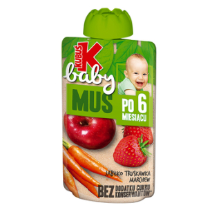 Kubuś Baby Mus Po 6 Miesiącu Jabłko Truskawka Marchew 100 G