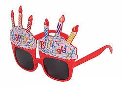 Okulary PARTY GO Happy Birthday, 15cm, mix kolorów
