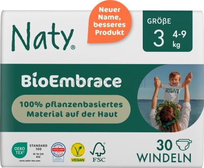Eco By Naty Ekologiczne pieluchy jednorazowe rozmiar 3, 4-9 kg, 30szt