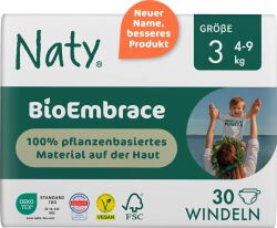 Eco By Naty Ekologiczne pieluchy jednorazowe rozmiar 3, 4-9 kg, 30szt