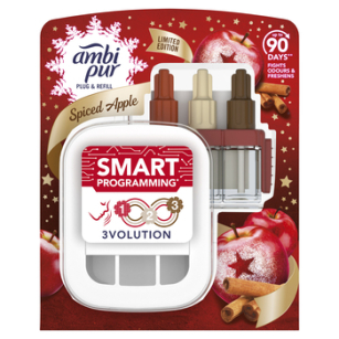 Ambi Pur Plug&Amp;Refill Limited Edition Spiced Apple Smart Programming Odświeżacz Powietrza 20 Ml