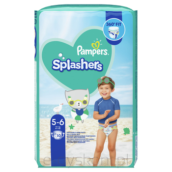 Pampers Splashers, Rozmiar 5-6, 10Jednorazowych Pieluch Do Pływania