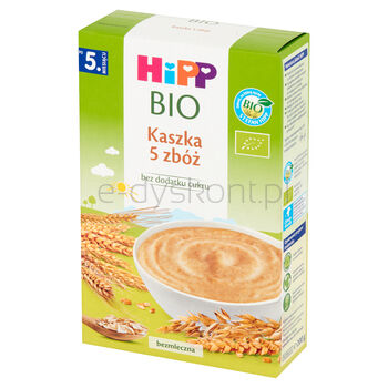 Hipp Kaszka 5 Zbóż Bio Bez Dodatku Cukru, BezMleczna 200G