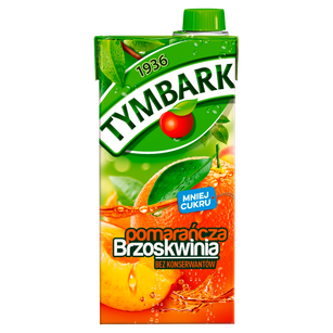 Tymbark Napój Pomarańcza Brzoskwinia 1 L