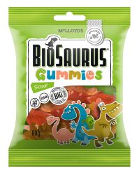 Biosaurus Żelki Kwaśne Bezgl. Bio 80 G Biosaurus