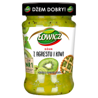 Łowicz Dżem Z Agrestu I Kiwi O Obniżonej Zawartości Cukrów 280 G 