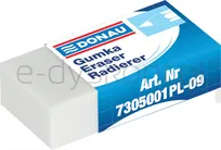 Gumka uniwersalna DONAU, 41x21x11mm, zawieszka, biała - 2