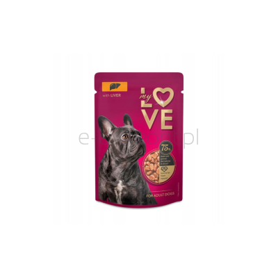 My Love pełnoporcjowa karma w saszetkach dla dorosłych psów z wątróbką 100g