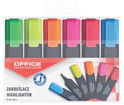 Office Products Zakreślacz Fluorescencyjny 1-5Mm (Linia), 6Szt., Mix Kolorów