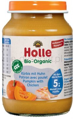 Holle Obiadek dynia z kurczakiem powyżej 5 miesiąca życia BIO 190 g