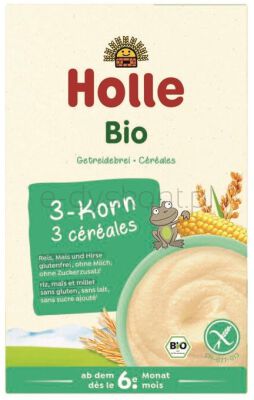 Holle Kaszka 3-ziarna ryżowo-kukurydziano-jaglana, bezMleczna powyżej 6 m-ca życia BIO 250 g