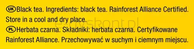 Herbata LIPTON czarna, Yellow Label, 100 torebek