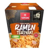 Vifon Lunch Box RaMen Teriyaki z nudlami o smaku kurczaka (łagodny )85g 