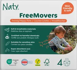 Ekologiczne pieluchomajtki pants jednorazowe, rozmiar 4, 8-15 kg, 22 szt