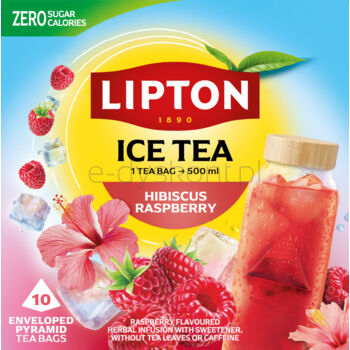 Lipton Ice tea herbata owocowa malina i hibiskus 10 tb 35 g