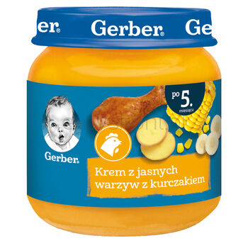 Gerber Obiadek Krem Z Jasnych Warzyw Z Kurczakiem Po 5 Miesiącu 125 G