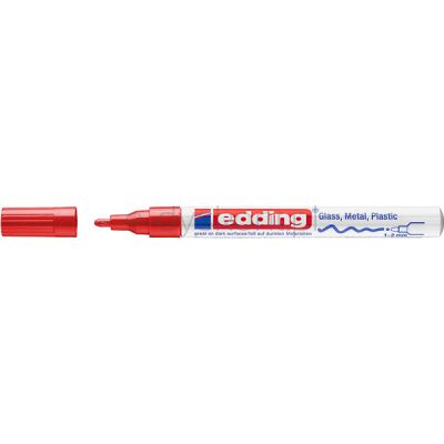 Edding Marker olejowy połyskujący e-751 1-2 mm, czerwony [BIURO]