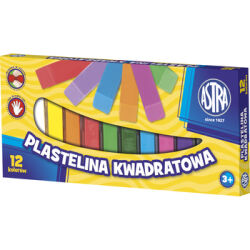 Astra Plastelina  kwadratowa 12 kolorów