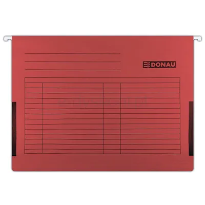 Donau Teczka Zawieszkowa Z Boczkami, A4, 230Gsm, Czerwona 