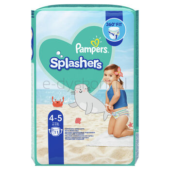 Pampers Splashers, Rozmiar 4-5, 11Jednorazowych Pieluch Do Pływania