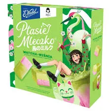 Wedel Ptasie mleczko matcha-wiśnia w białej czekoladzie z matchą 340g