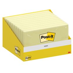 Post-It  Karteczki Samoprzylepne, 76X127Mm, 1X100 Kart., Kanarkowy Żółty