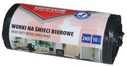 Office Products Worki na śmieci biurowe mocne (LDPE), 240l, 10szt., czarne