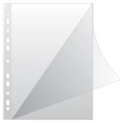 Koszulki na dokumenty Q-CONNECT, typ L, PP, A4, krystal, 100mikr., 100szt., transparentna