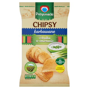 Przysnacki Chipsy O Smaku Cebulka W Śmietanie Karbowane 135 G