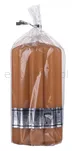 Świeca słupek ryflowana DONAU HOME Wave, 70x130mm, karmelowy - 2