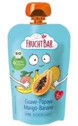 Fruchtbar Mus gujawa, papaja, mango, banan BIO 100 g
