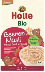 Holle Kaszka musli malina-truskawka, bezMleczna po 12 miesiącu życia BIO 200 g