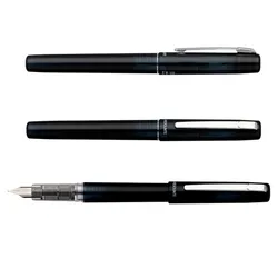 Pióro wieczne Platinum Prefounte Graphite Blue, F, w plastikowym opakowaniu, na blistrze, granatowe