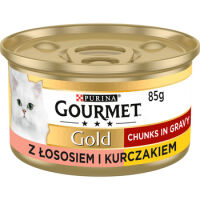 Gourmet Gold Łosoś I Kurczak W Sosie 85G