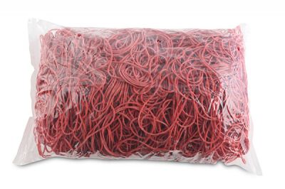 Office Products Gumki Recepturki średnica 70mm, 1,5x1,5mm, 60% kauczuku, 1000g, zgrzewka, czerwone