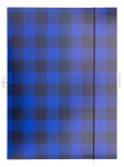 Office Products Teczka Z Gumką, Karton/Lakier, A4, 320Gsm, 3-Skrz., Mix Kolorów W Kratę - 6